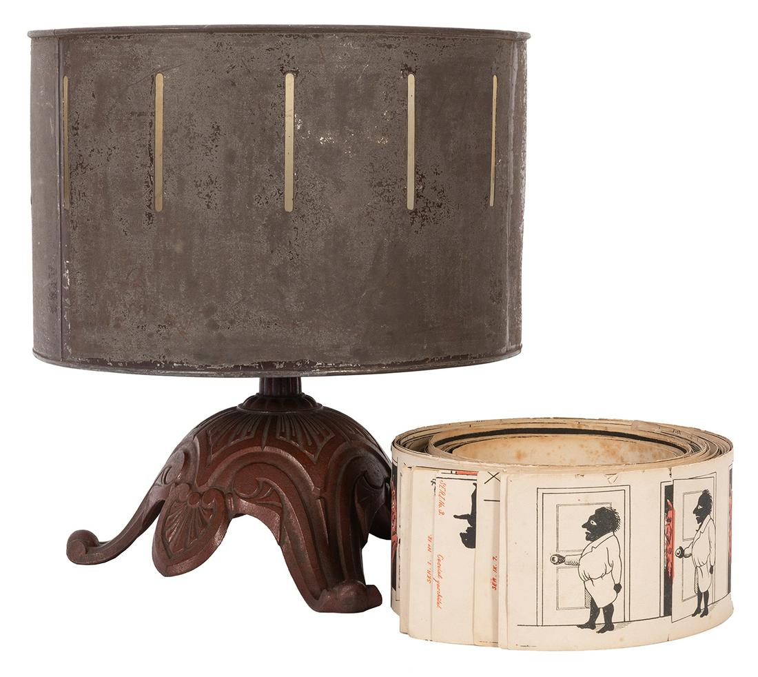 [Viewer] 19th Century Zoetrope. Sheet metal body with (1 of 2)