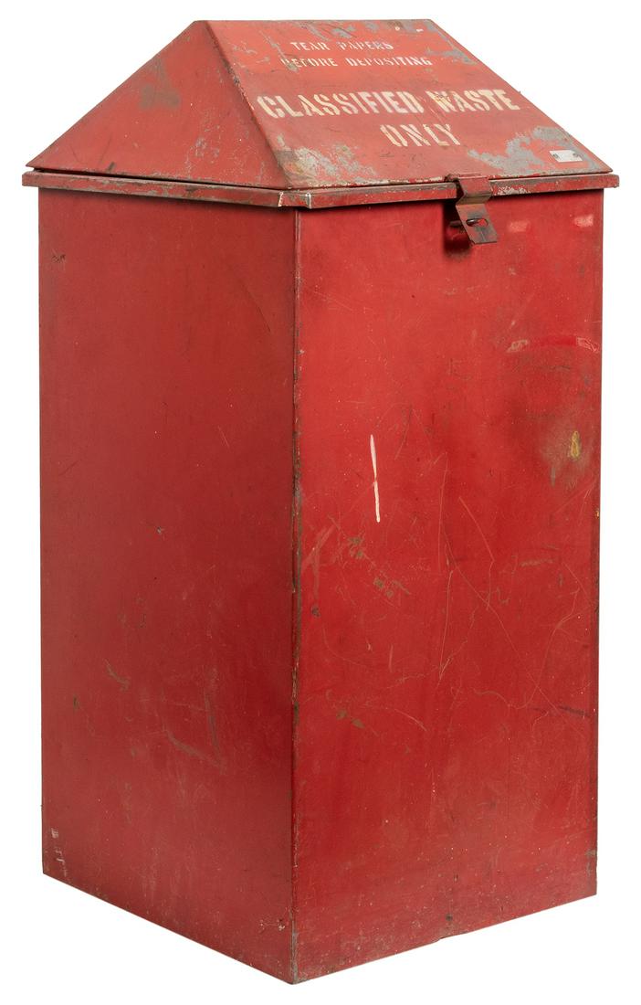 “Classified Waste Only” Bin. U.S.A.F. (1 of 2)