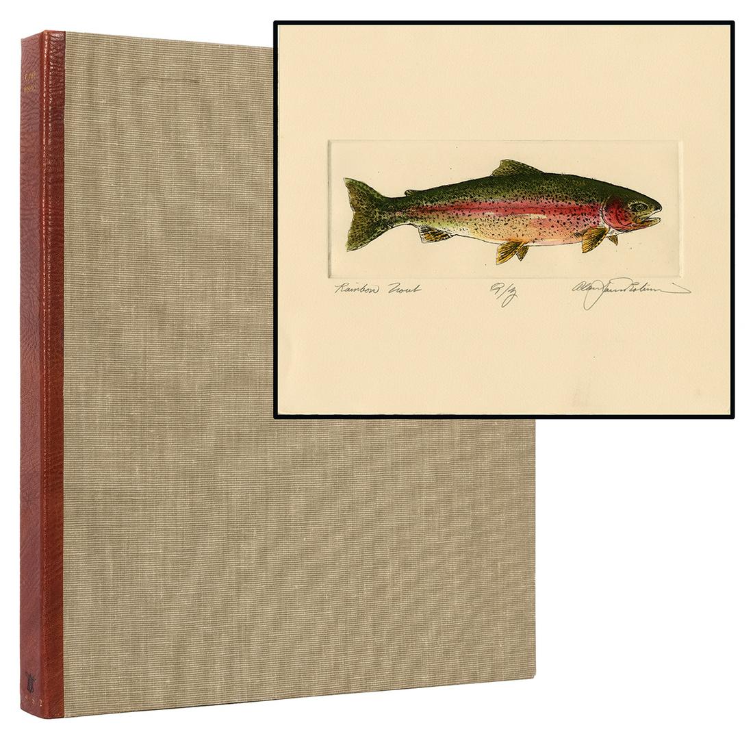 [CHELONIIDAE PRESS] ROBINSON, Alan James. Game Fishes:: [CHELONIIDAE PRESS] ROBINSON, Alan James. Game Fishes: Seven Etchings Hand-Watercolored. [Easthampton, MA: Cheloniidae Press, n.d. (1983)]. Folio. LIMITED EDITION, one of 26 lettered suites, this bein