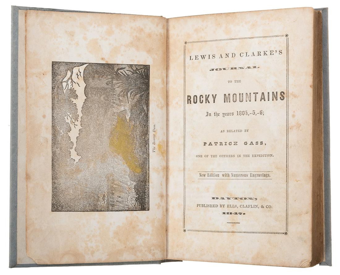 [LEWIS AND CLARK] GASS, Patrick (1771–1870). Lewis and: [LEWIS AND CLARK] GASS, Patrick (1771–1870). Lewis and Clarke's Journal to the Rocky Mountains in the Years 1804, -5, -6; as Related by Patrick Gass, One of the Officers in the Expedition. Dayton, O