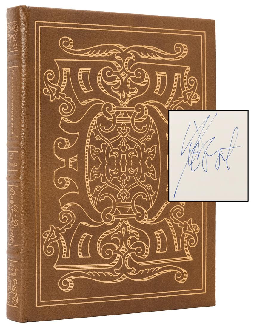 VONNEGUT, Kurt (1922–2007). Slaughterhouse Five; or,: VONNEGUT, Kurt (1922–2007). Slaughterhouse Five; or, the Children's Crusade: A Duty-Dance with Death, signed. Franklin Center, PA: Franklin Library, 1978. 8vo. LIMITED EDITION, SIGNED BY VONNEGUT on