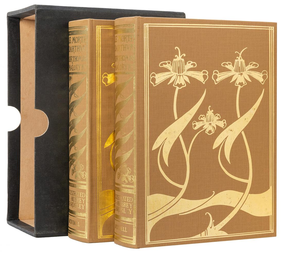 BEARDSLEY, Aubrey (1872–1898), illustrator, Malrory,: BEARDSLEY, Aubrey (1872–1898), illustrator, Malrory, Sir Thomas (1415–1471). Le Morte d'Arthur. [Woodbridge, Suffolk: The Boydell Press, 1985]. 2 volume set. Large 8vo. LIMITED EDITION, number 258