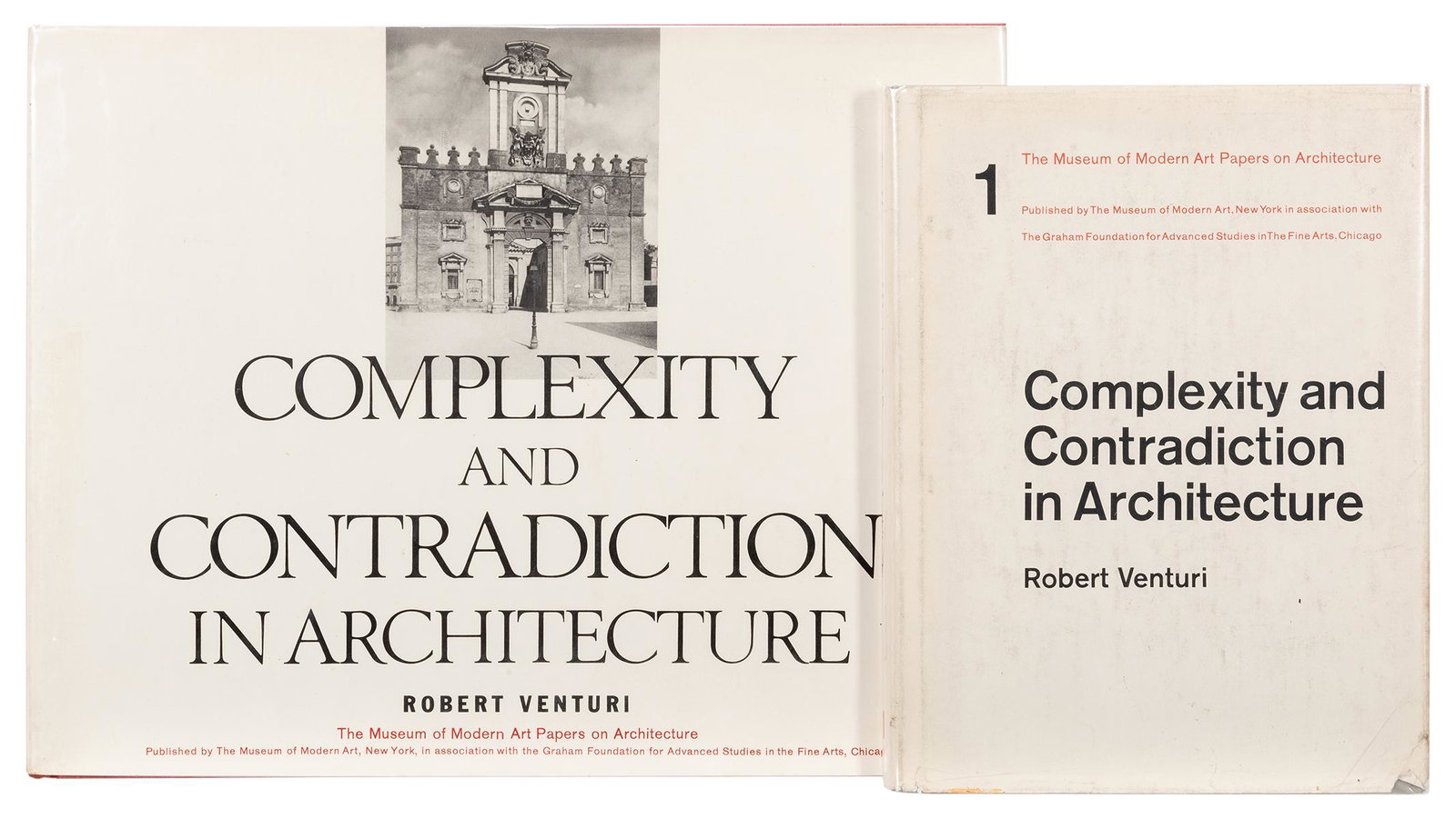 VENTURI, Robert (1925–2018). Complexity and: VENTURI, Robert (1925–2018). Complexity and Contradiction in Architecture. New York: The Museum of Modern Art, [1966]. Small 8vo. FIRST EDITION. Illustrated with black & white photograph reproductio
