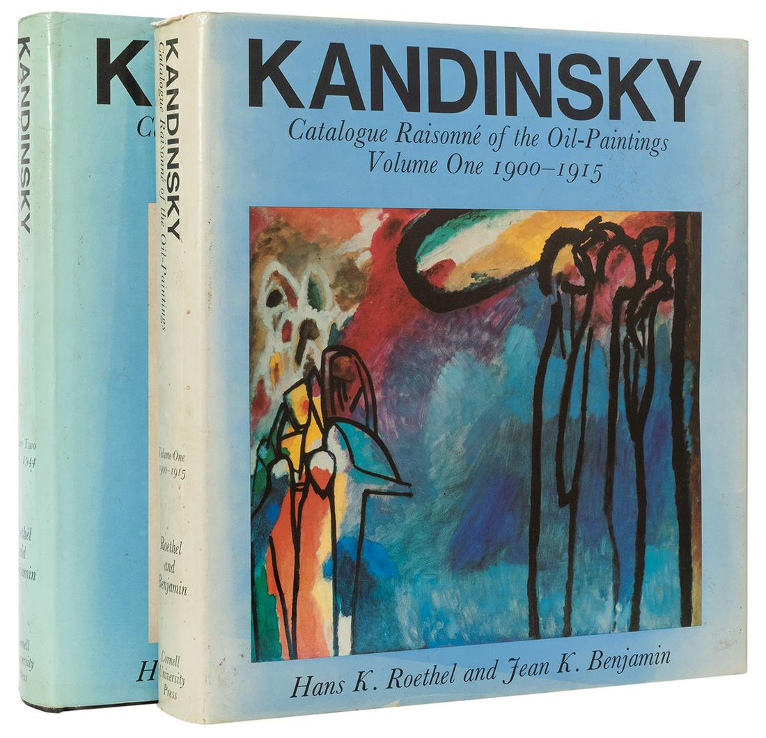 KANDINSKY, Wassily (1866–1944); ROETHEL, Hans K;: KANDINSKY, Wassily (1866–1944); ROETHEL, Hans K; BENJAMIN, Jean K. Kandinsky Catalogue Raisonné of the Oil-Paintings. Ithaca: Cornell University Press, [1982/84]. 2 volumes. 4to. FIRST EDITION. Pro