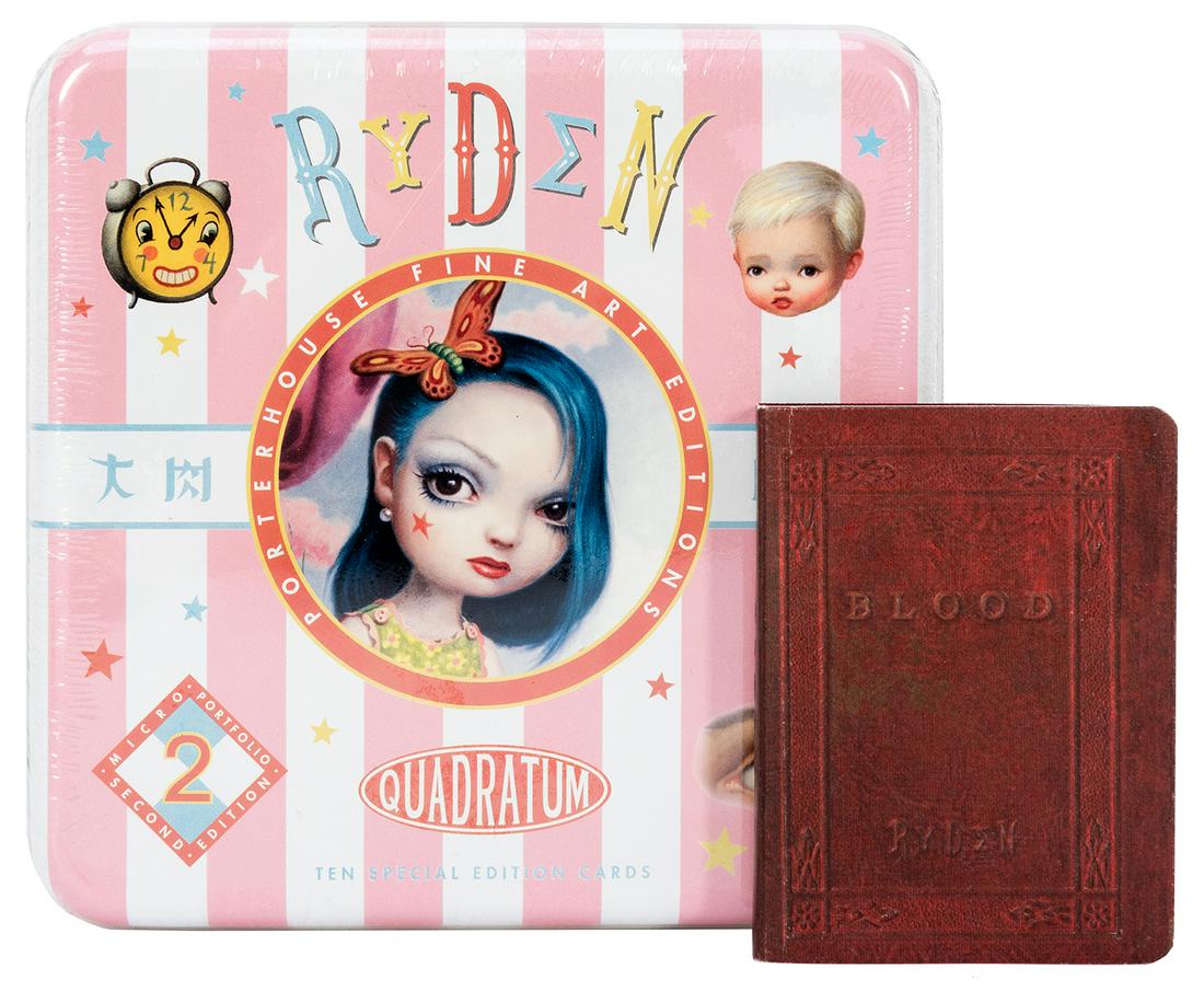 RYDEN, Mark (b. 1963). Mark Ryden Micro Portfolio 2: RYDEN, Mark (b. 1963). Mark Ryden Micro Portfolio 2 Quadratum. 2001. LIMITED EDITION. Unopened tin box set including 10 special edition cards with a numbered certificate, wrapped in vellum and sealed