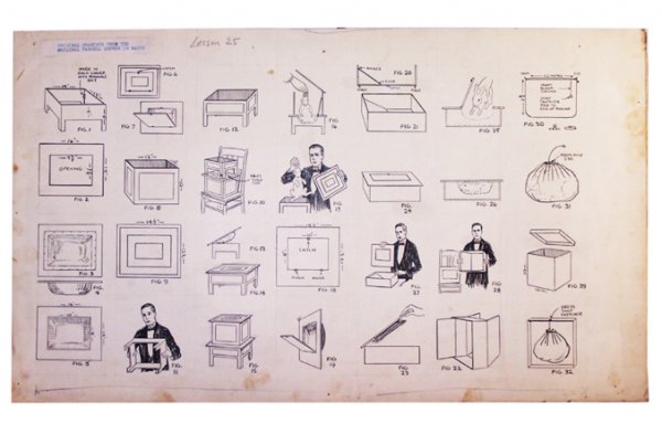 Pen and ink drawings for the original mail-order T