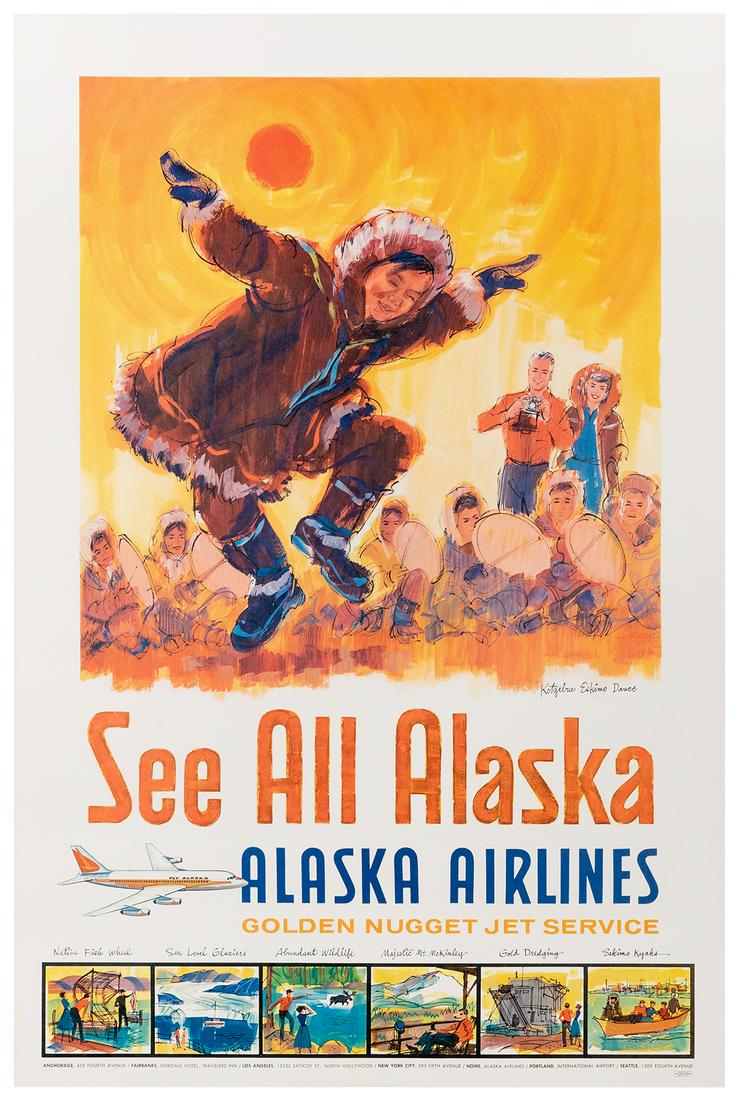 Alaska Airlines / See All Alaska. 1960s. Airline poster (1 of 1)