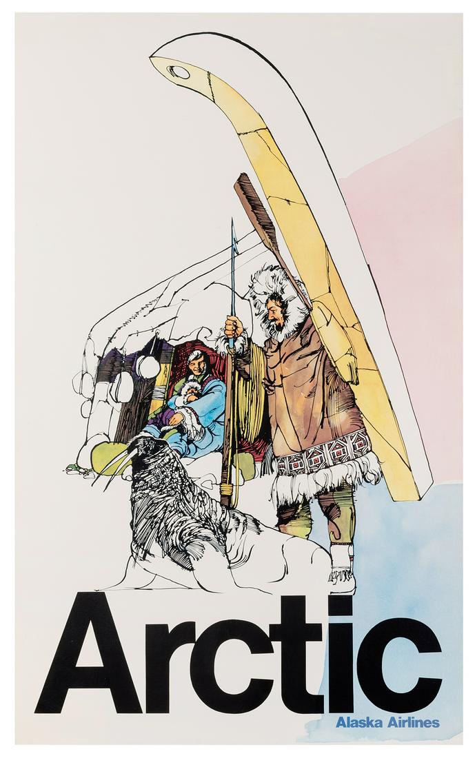 Alaska Airlines / Arctic. 1970s. Offset lithograph (1 of 1)