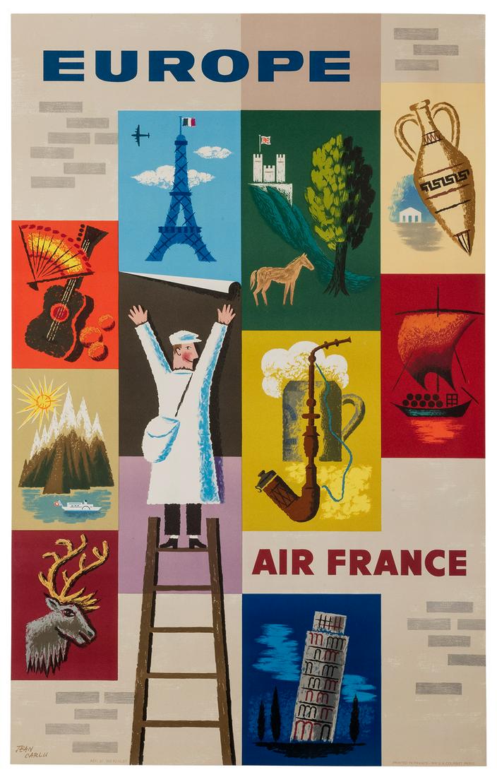 Carlu, Jean (French, 1900-1997). Air France / Europe. (1 of 1)