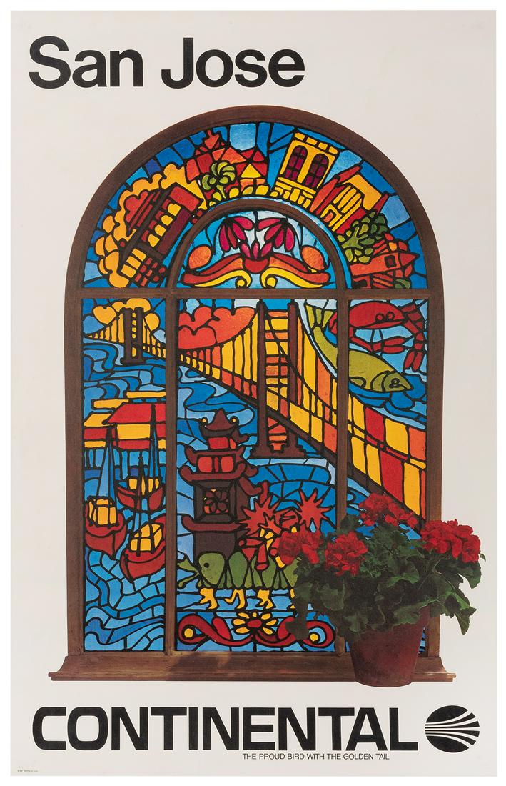 Continental Air Lines / San Jose. 1970s. Offset (1 of 1)