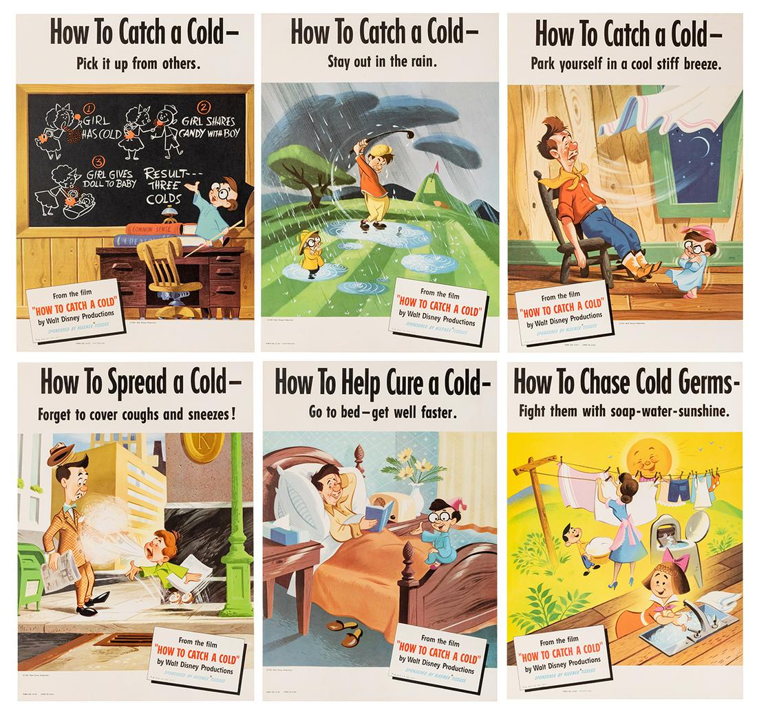 [Disney] How To Catch A Cold. Six Promotional Posters. (1 of 7)