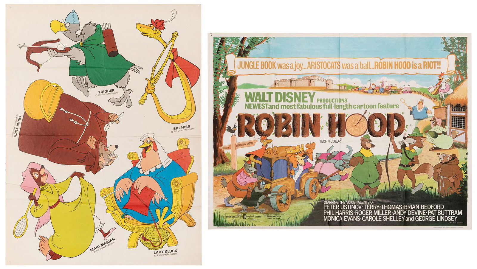 [Disney] Disney’s Robin Hood Pair of Posters. (1 of 3)