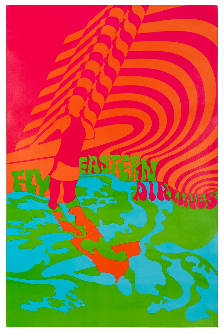 Fly Eastern Airlines. USA, 1960s. Airline poster with a (1 of 1)