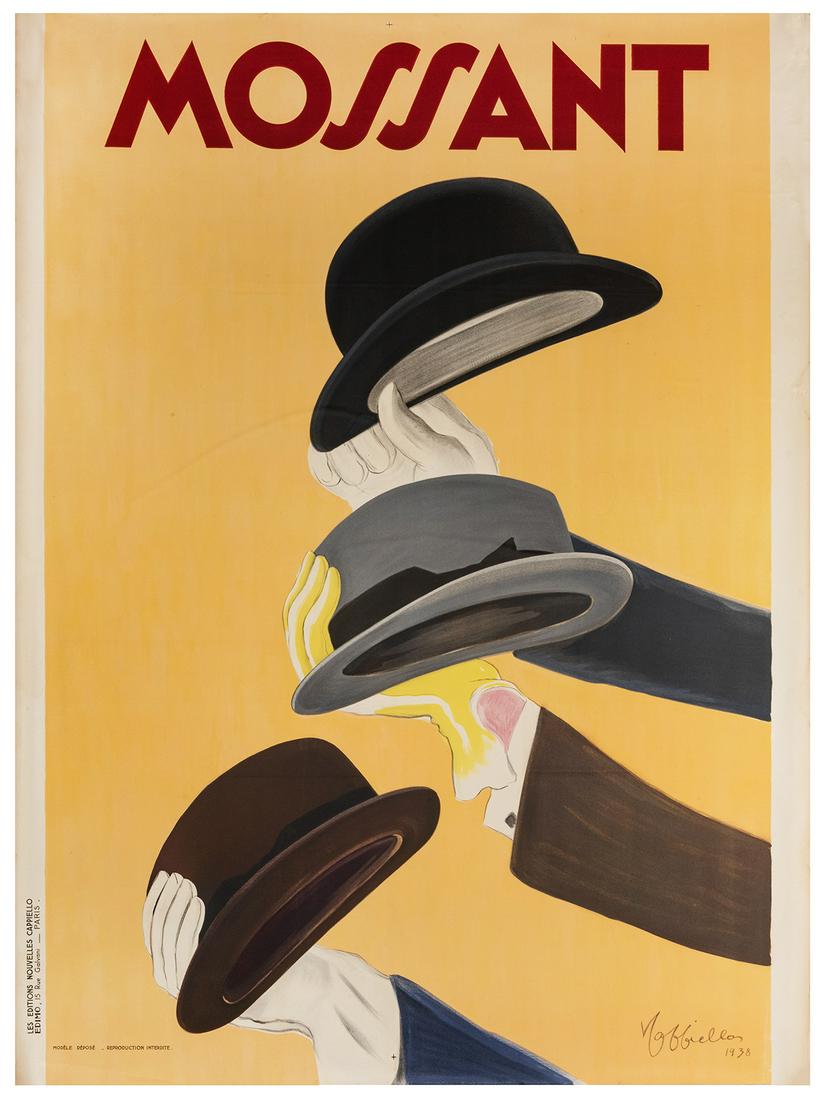 [Hats] Cappiello, Leonetto. Mossant. Paris: Edimo, (1 of 1)