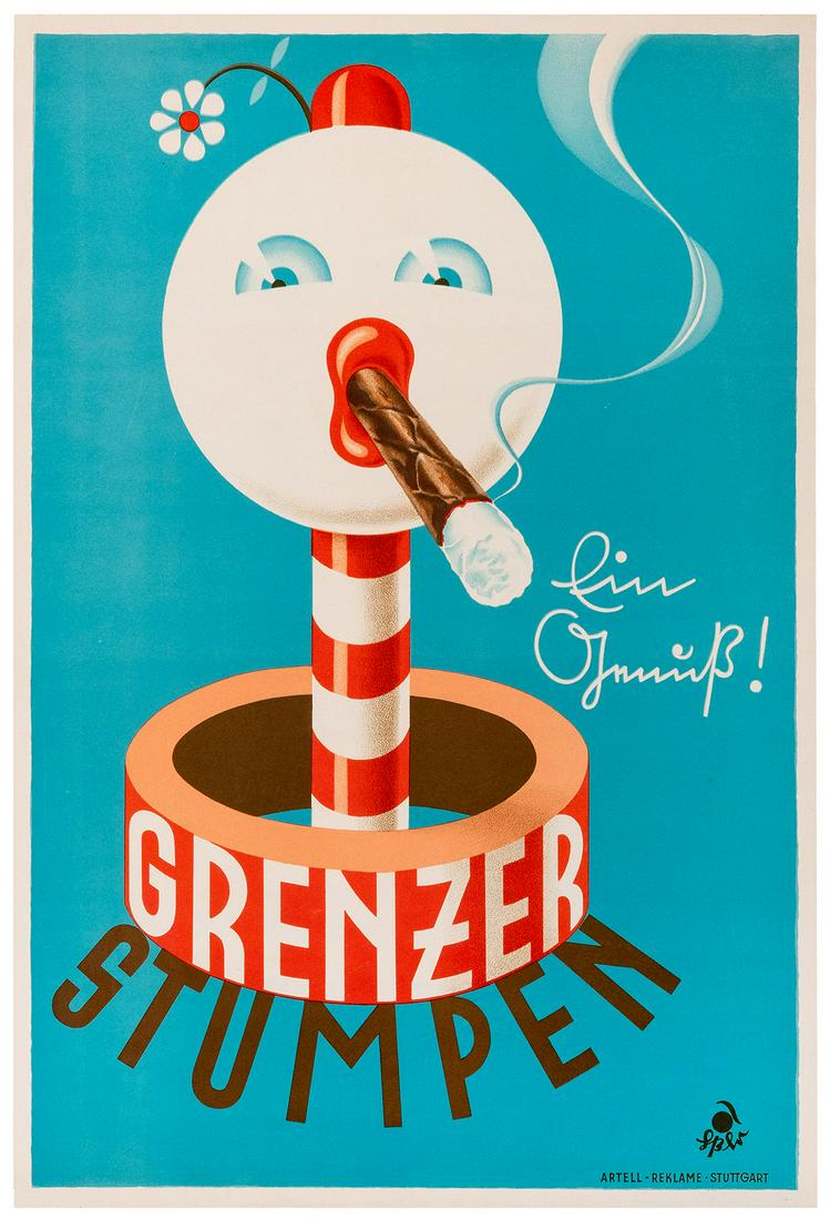 Grenzer Stumpen. Stuttgart: Artell Reklame, ca. 1950. (1 of 1)