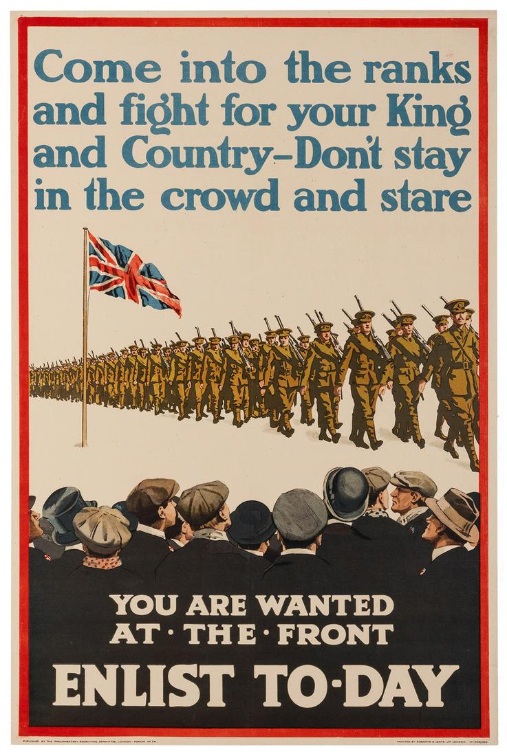 Enlist Today / WWI Recruitment Poster. London: Roberts (1 of 1)
