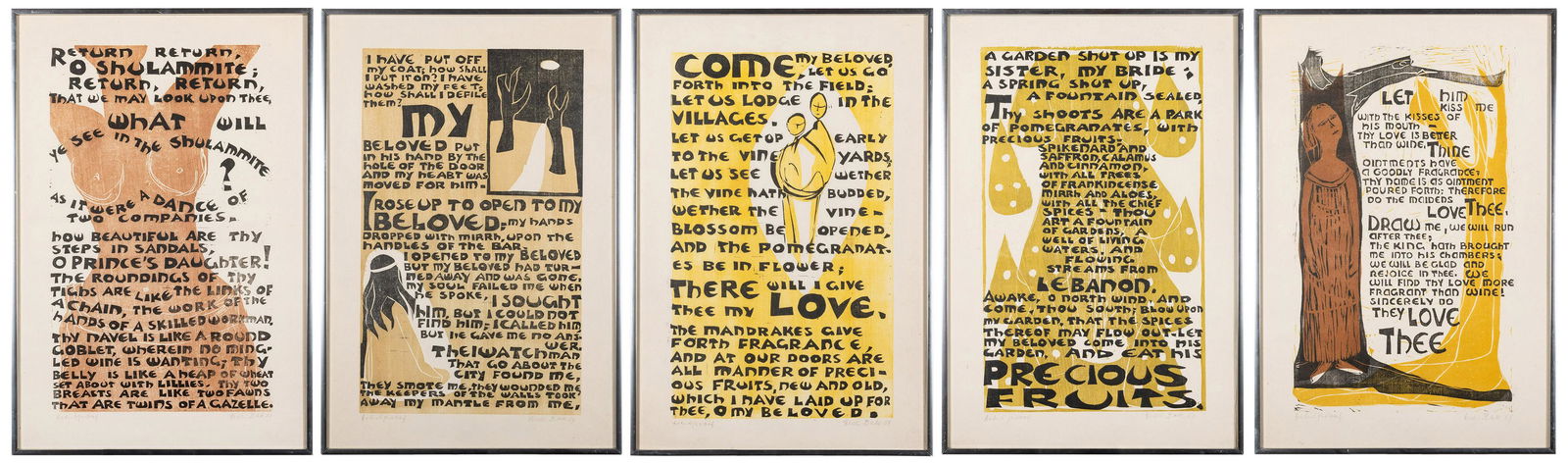 Bak, Hedi (1927-2010). “Song of Songs,” (1 of 6)