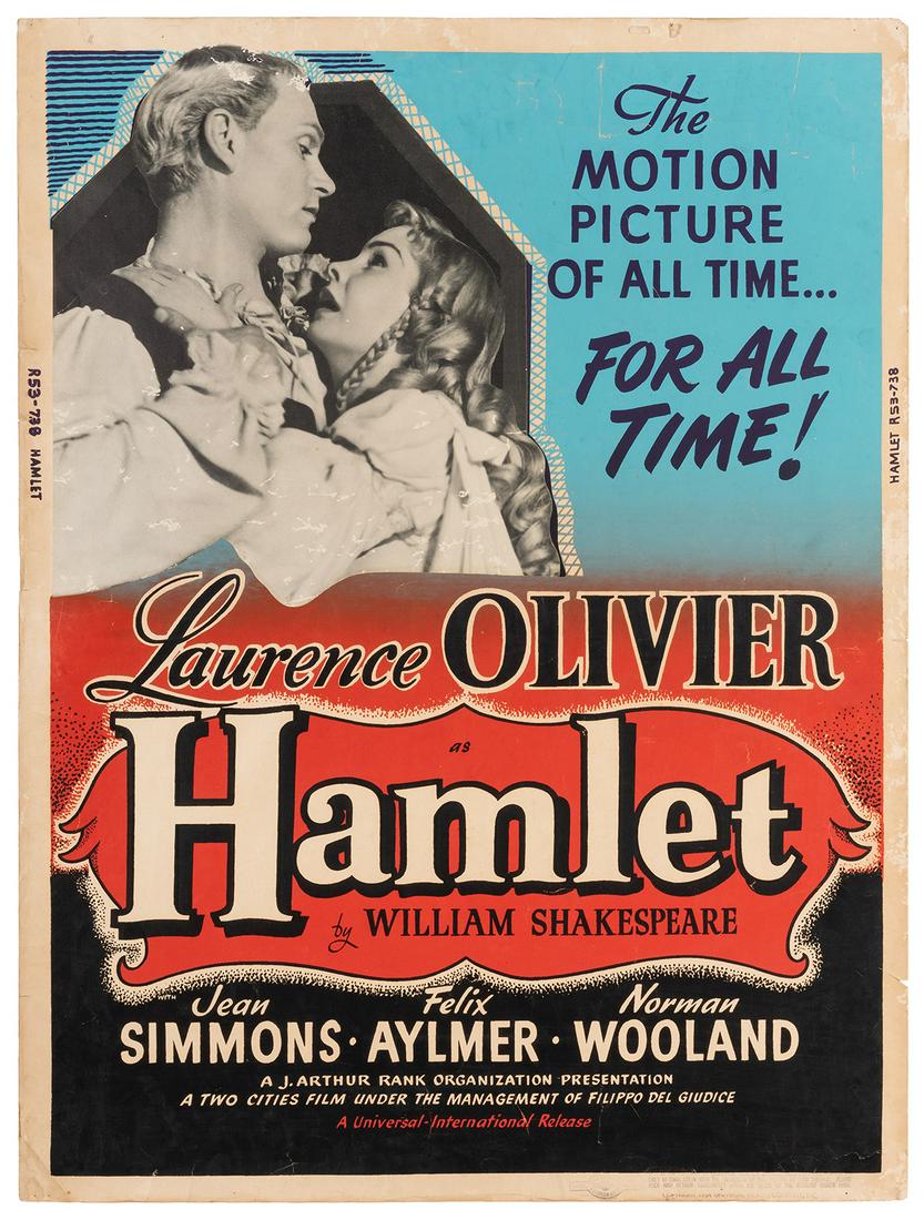Hamlet. Universal, R–1953. Oscar-winning film of (1 of 1)
