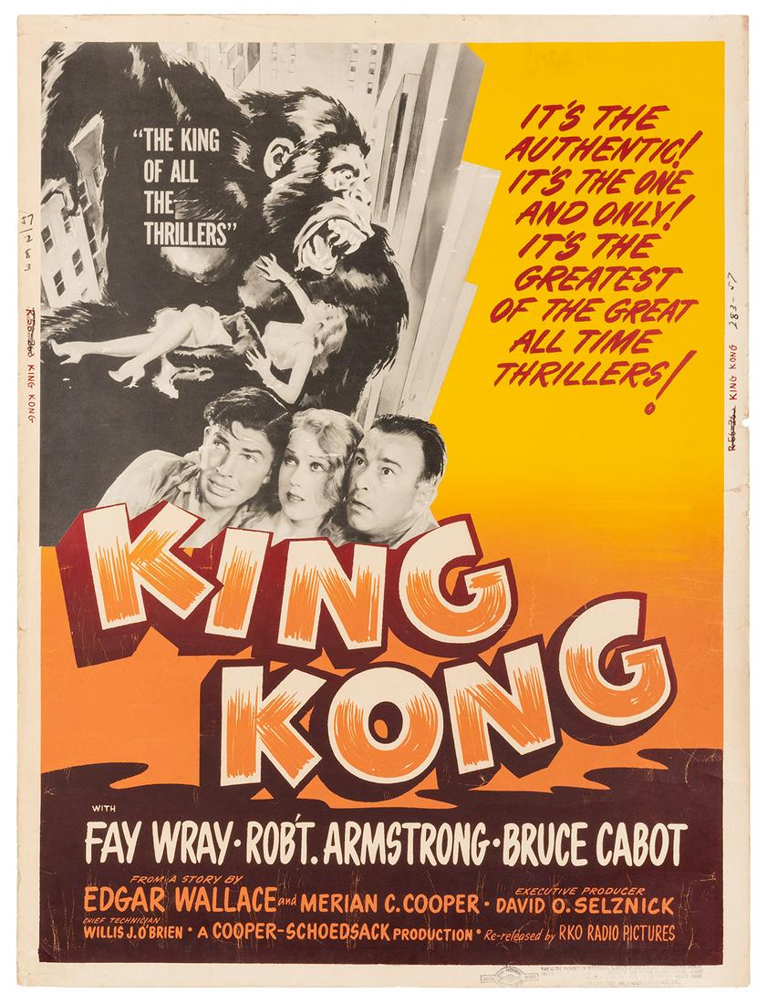 King Kong. RKO, R–1956. Silk screen movie poster (1 of 1)