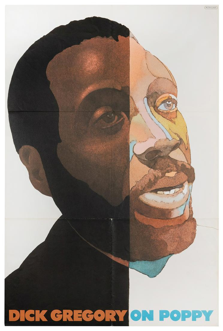 Glaser, Milton. Dick Gregory on Poppy. [1969]. Offset (1 of 1)