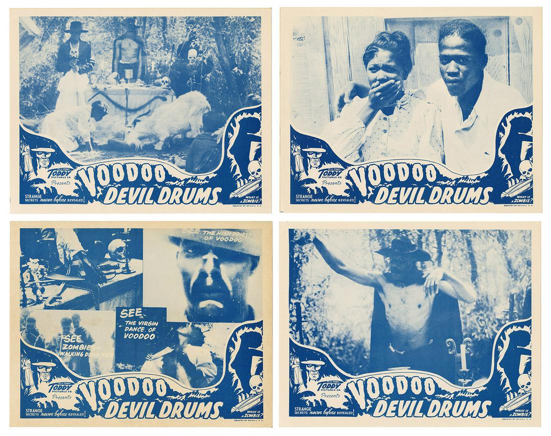 Voodoo Devil Drums. Toddy, 1944. Set of four lobby (1 of 5)