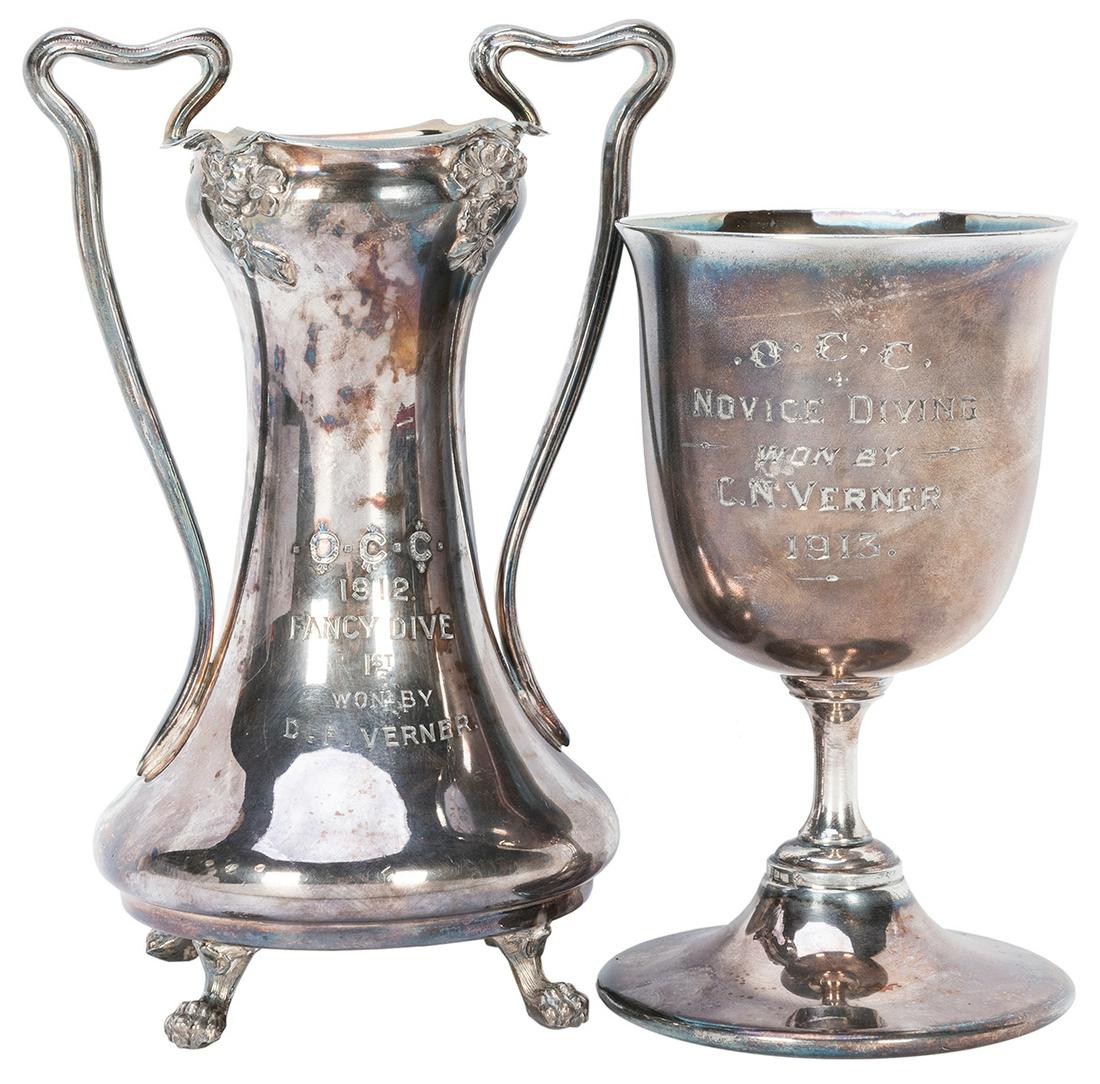 Vernon, Dai (David Frederick Wingfield Verner). Dai: Vernon, Dai (David Frederick Wingfield Verner). Dai Vernonâ€™s Fancy Dive Trophy. Small silver loving cup trophy presented to Vernon in 1912 as the first place winner of a fancy diving competitio