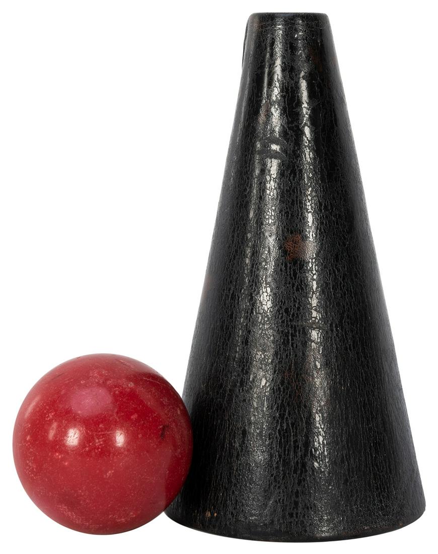 Vernon, Dai (David Frederick Wingfield Verner). Dai: Vernon, Dai (David Frederick Wingfield Verner). Dai Vernonâ€™s Harlequin Act Ball and Cone. New York, ca. 1938. Sturdy stitched leather cone and five billiard balls, owned and used by Dai Vernon