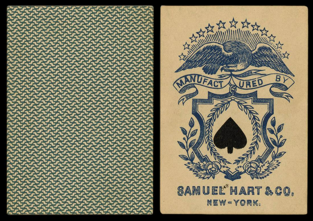 Samuel Hart & Co. Linen Eagle Faro Playing Cards. New (1 of 3)
