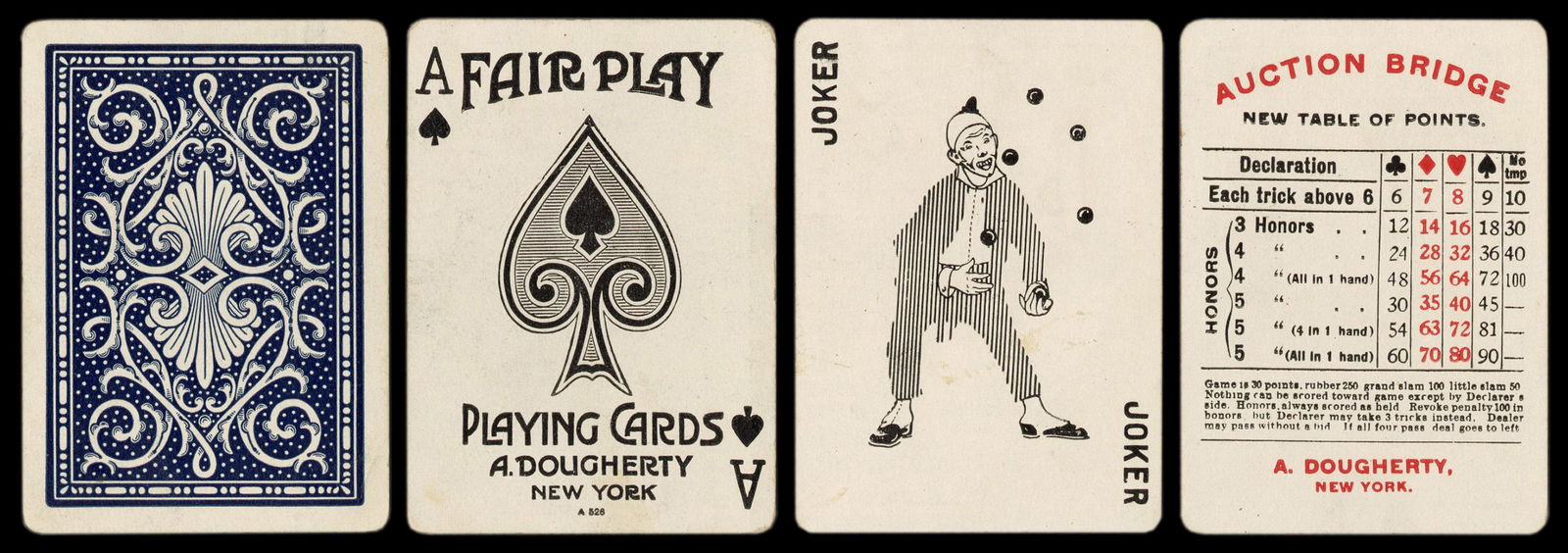 Dougherty Fair Play Playing Cards. New York: Andrew (1 of 1)