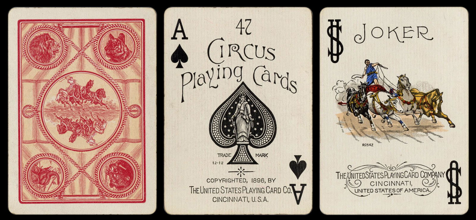 [Circus] USPC No. 47 Circus Playing Cards. Cincinnati: (1 of 3)