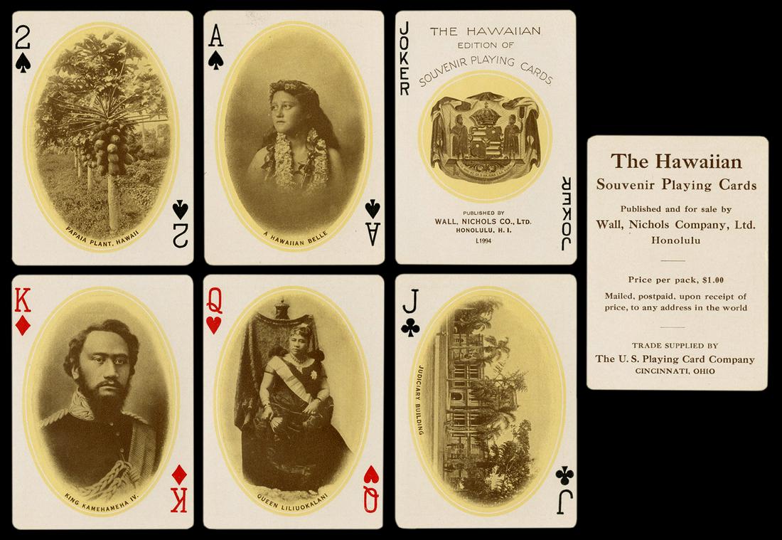 [Hawaii] The Hawaiian Souvenir Playing Cards. USPC, ca. (1 of 2)