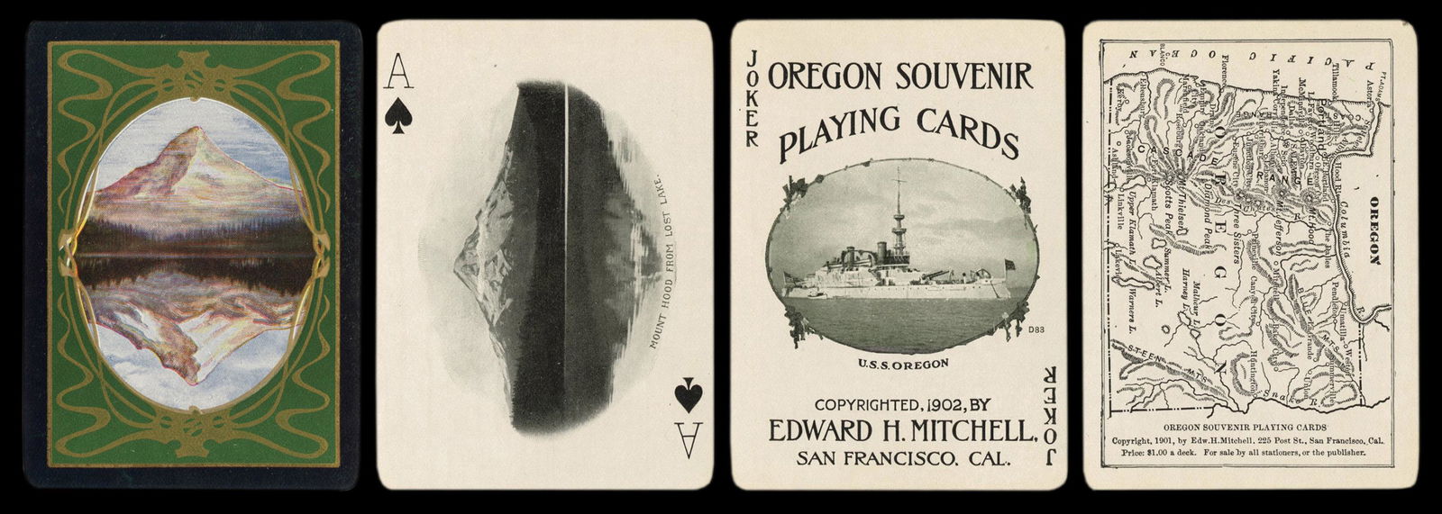 [Oregon] Oregon Souvenir Playing Cards. San Francisco: (1 of 2)