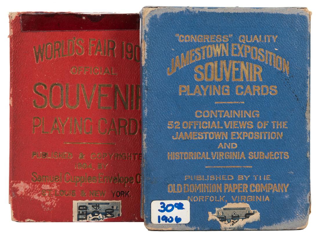 Two Fair Souvenir / Exposition Playing Card Decks. (1 of 2)