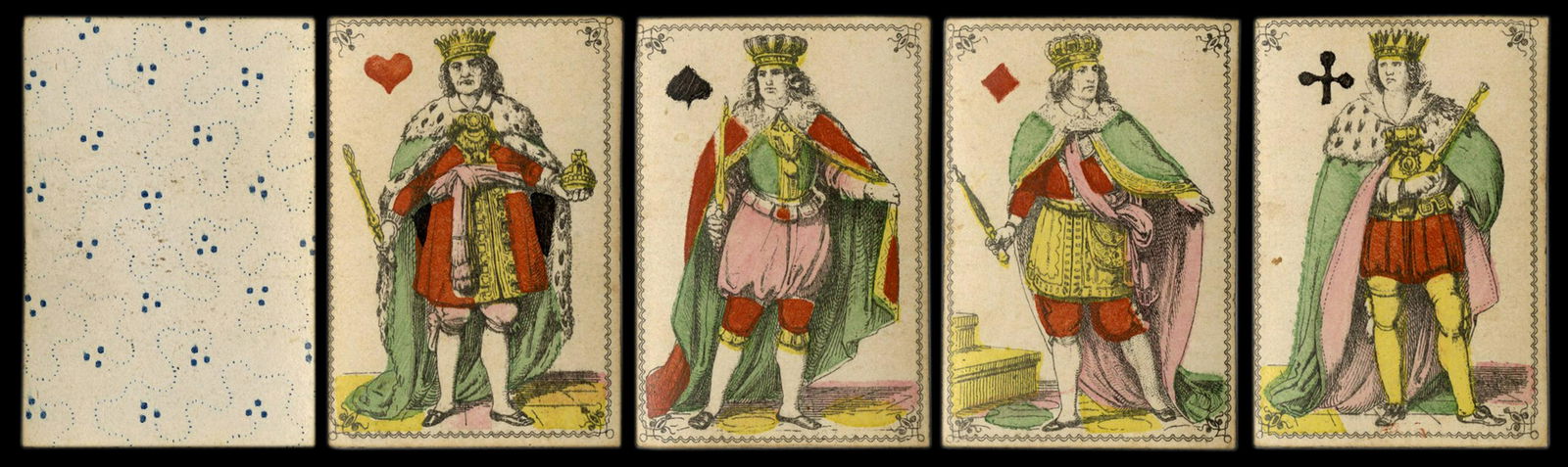 Miniature Hand-Colored Playing Cards. French [?], ca. (1 of 2)