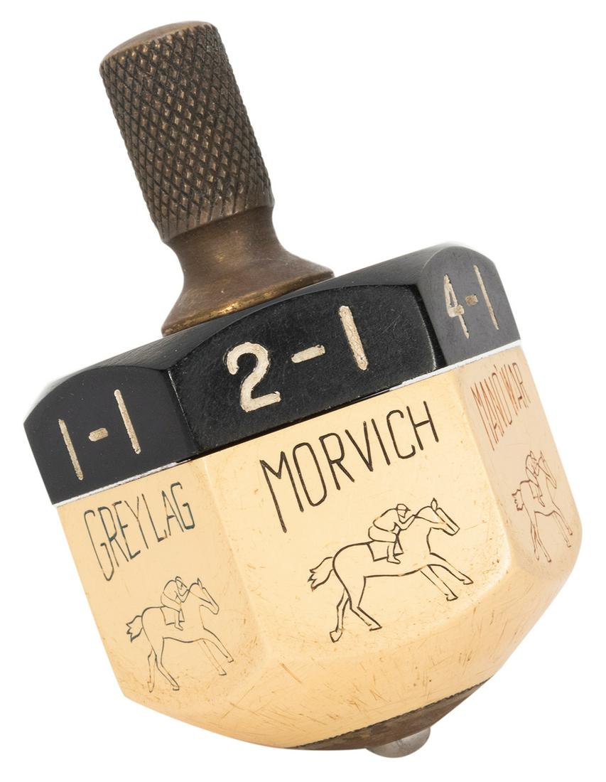 Jumbo Catalin Horse Race Spinner. American, ca. 1920s. (1 of 2)
