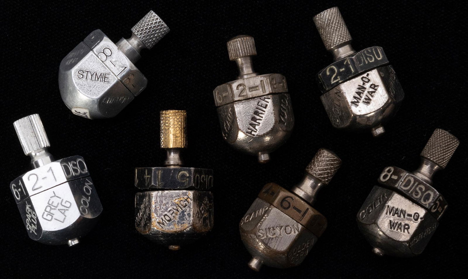 Lot of 7 Horse Racing Put and Take Spinners. Circa (1 of 1)