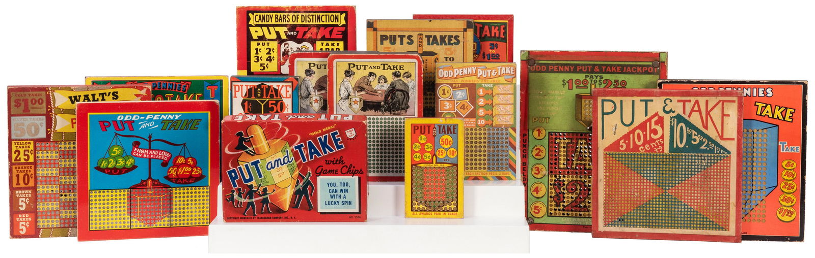 Group of Put and Take Punchboards. Approximately 25 (1 of 1)