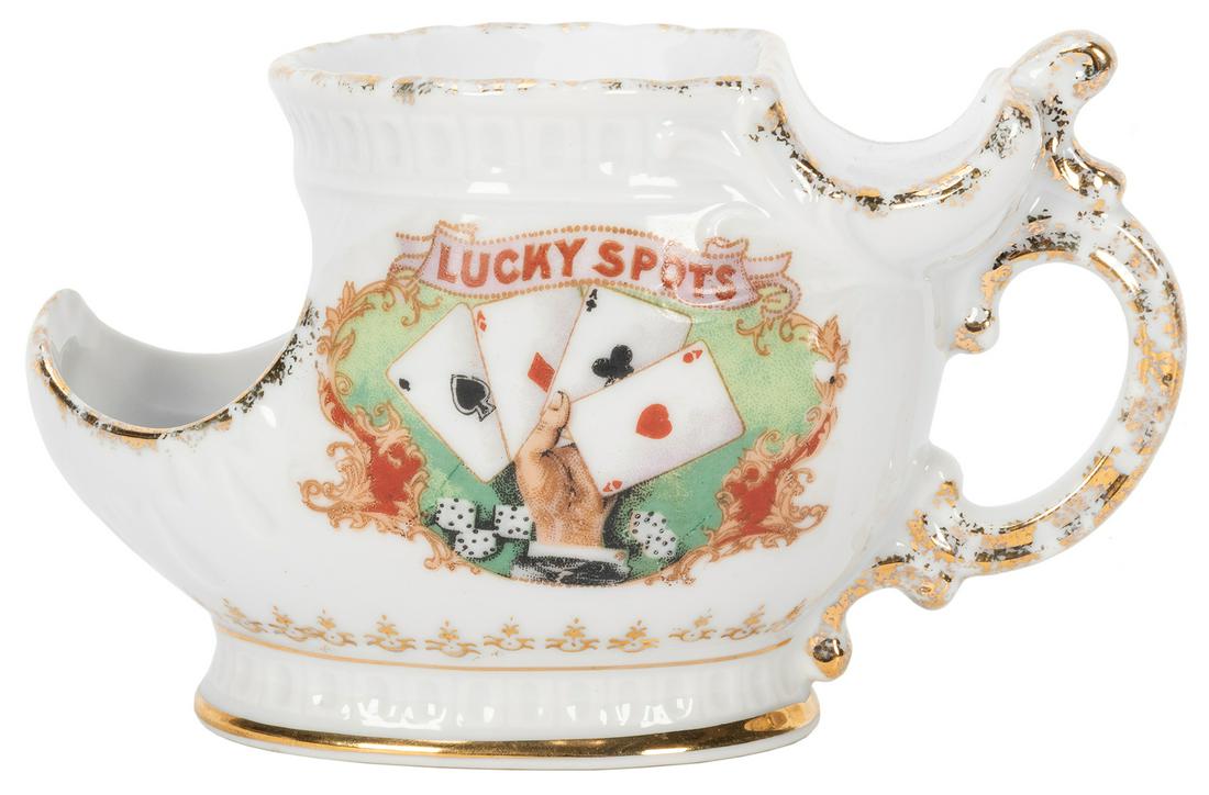 “Lucky Spots” Scuttle Shaving Mug. (1 of 2)