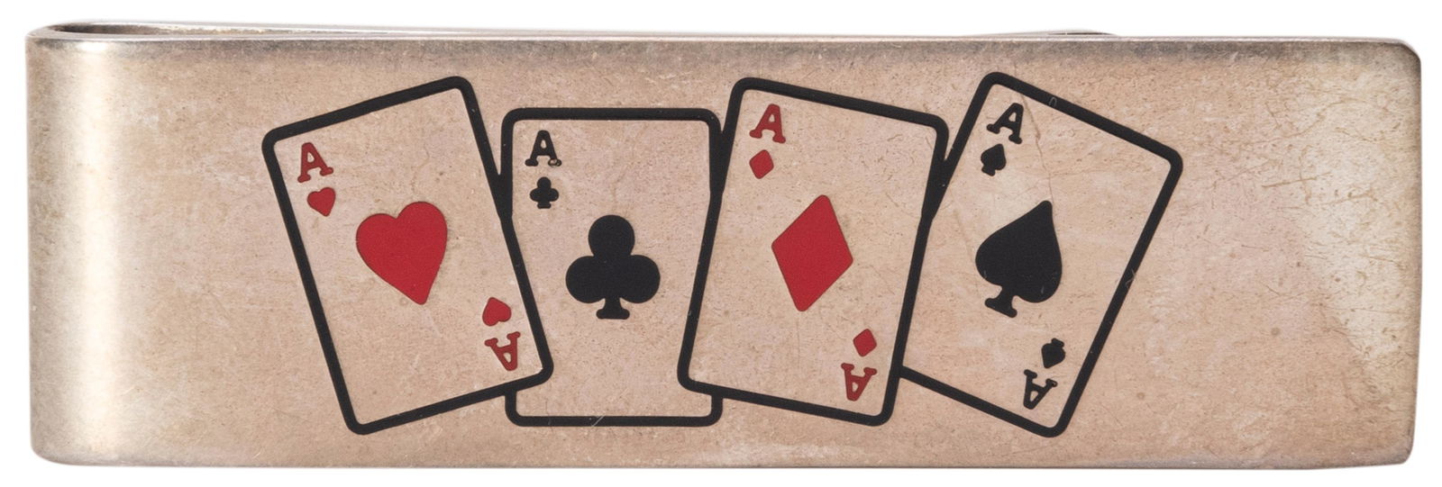 Tiffany & Co. Four Aces Sterling Money Clip. Marked (1 of 3)