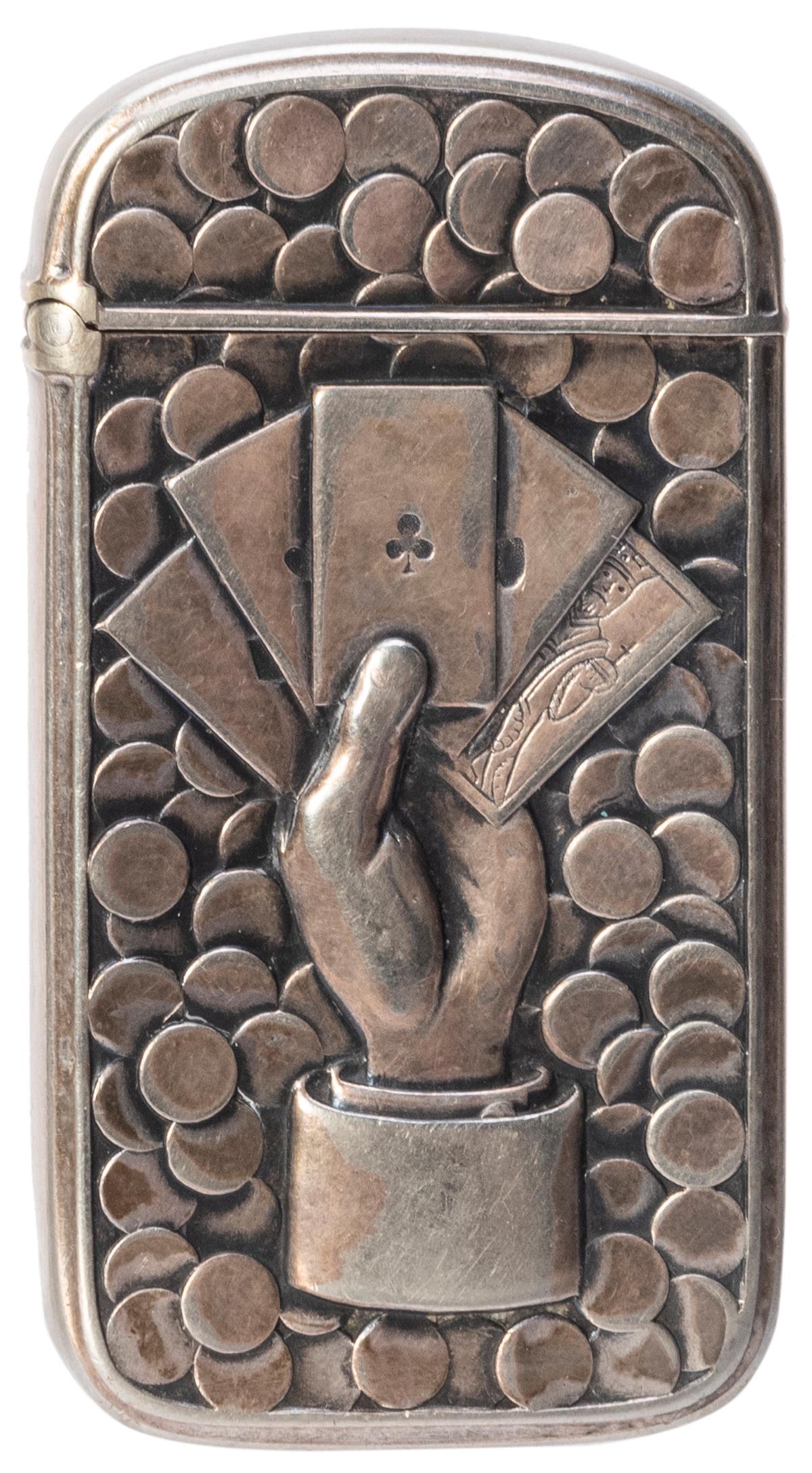 Antique Playing Cards Match Safe. Circa 1900s. With two (1 of 2)