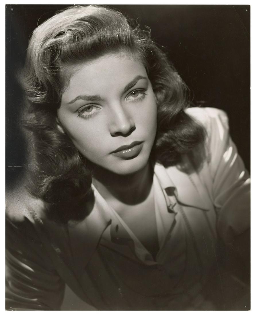 BACALL, Lauren (1924–2014). Original Portrait Still for: BACALL, Lauren (1924–2014). Original Portrait Still for “The Big Sleep”. Warner Bros., 1946. (9 ½ x 7 ½”). Original black and white satin finish still photograph by B