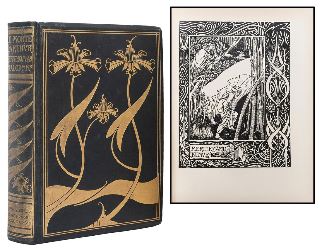 BEARDSLEY, Aubrey (1872–1898), illustrator. –– MALORY,: BEARDSLEY, Aubrey (1872–1898), illustrator. –– MALORY, Thomas, sir (1415–1471). [Le Morte d’Arthur]. The Birth, Life and Acts of King Arthur of his Noble Knights of the R