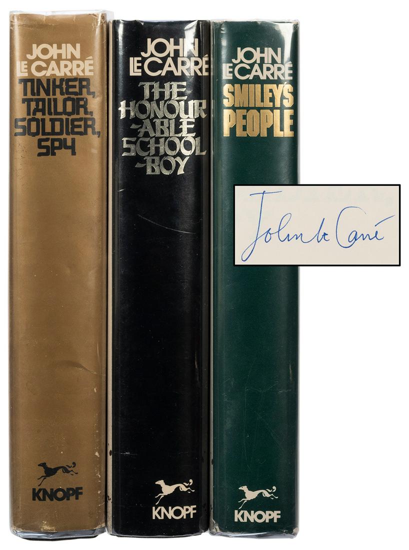 CORNWELL, David (“John Le Carré”) (1931–2020). [The: CORNWELL, David (“John Le Carré”) (1931–2020). [The Karla Trilogy]: Tinker Tailor, Soldier Spy. – The Honourable Schoolboy. – Smiley’s People. New York: Alfred