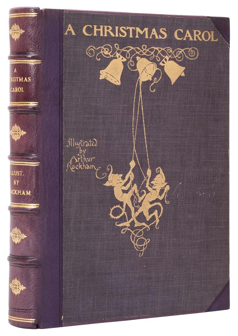 RACKHAM, Arthur (1867-1939), illustrator. –– DICKENS,: RACKHAM, Arthur (1867-1939), illustrator. –– DICKENS, Charles (1812–1870). A Christmas Carol. London and Philadelphia: William Heinemann and J. B. Lippincott, [1915]. 8vo. Title printed in red a