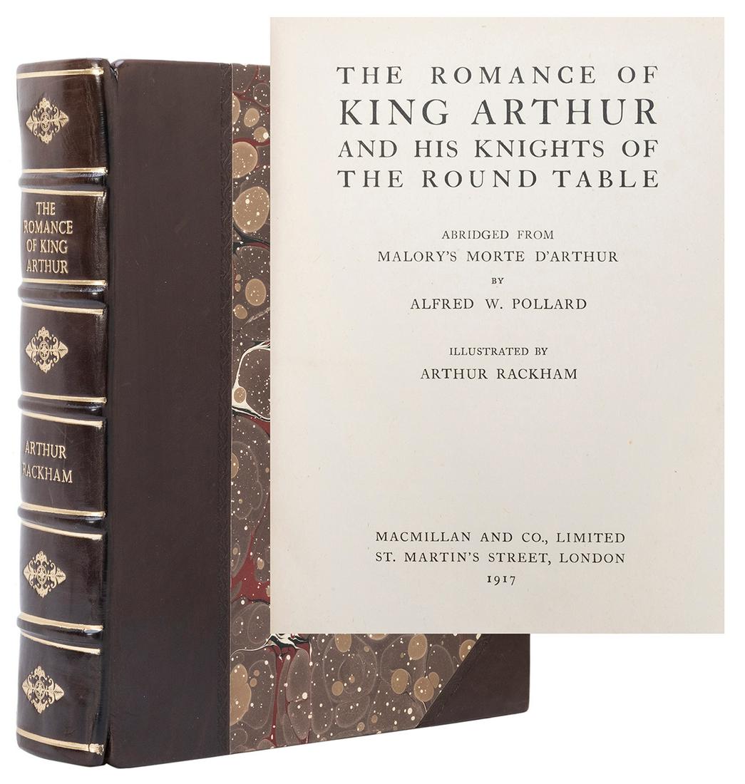 RACKHAM, Arthur (1867-1939), illustrator. –– POLLARD,: RACKHAM, Arthur (1867-1939), illustrator. –– POLLARD, Alfred W. The Romance of King Arthur and His Knights of the Round Table. London: Macmillan and Co., 1917. Square 8vo. 16 mounted color