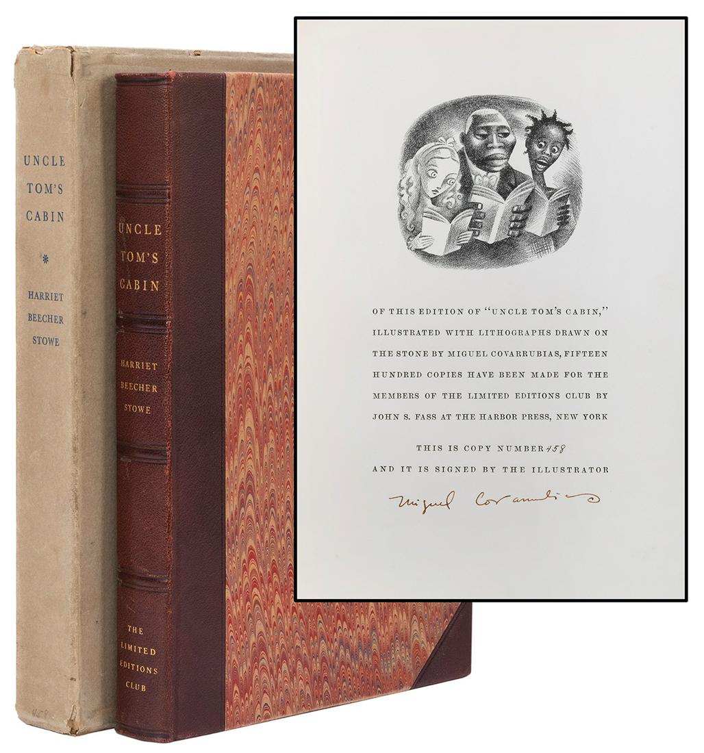 [LIMITED EDITIONS CLUB]. STOWE, Harriet Beecher: [LIMITED EDITIONS CLUB]. STOWE, Harriet Beecher (1811–1896). Uncle Tom’s Cabin; or, Life among the Lowly. New York: The Limited Editions Club, 1938. Tall 8vo. Illustrated with lithographs 