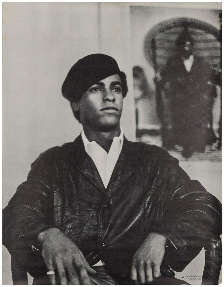 Huey Newton and Martin Luther King, Jr. Pair of: Huey Newton and Martin Luther King, Jr. Pair of Personality Posters. New York, 1966/n.d. Offset lithograph portrait posters of Newton at Black Panther headquarters, after a photograph by Ted Streshins