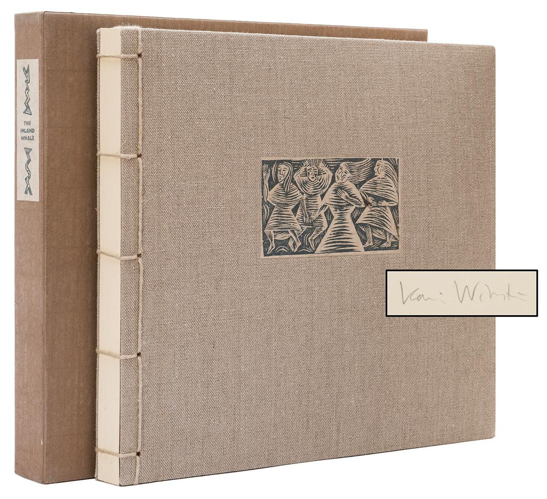 [FINE PRESS & LIVRE D’ARTISTE]. –– [YOLLA BOLLY PRESS].: [FINE PRESS & LIVRE D’ARTISTE]. –– [YOLLA BOLLY PRESS]. KROEBER, Theodora. The Inland Whale. [Covelo, California]: The Yolla Bolly Press, [1987]. Oblong 4to. 9 full–page color 