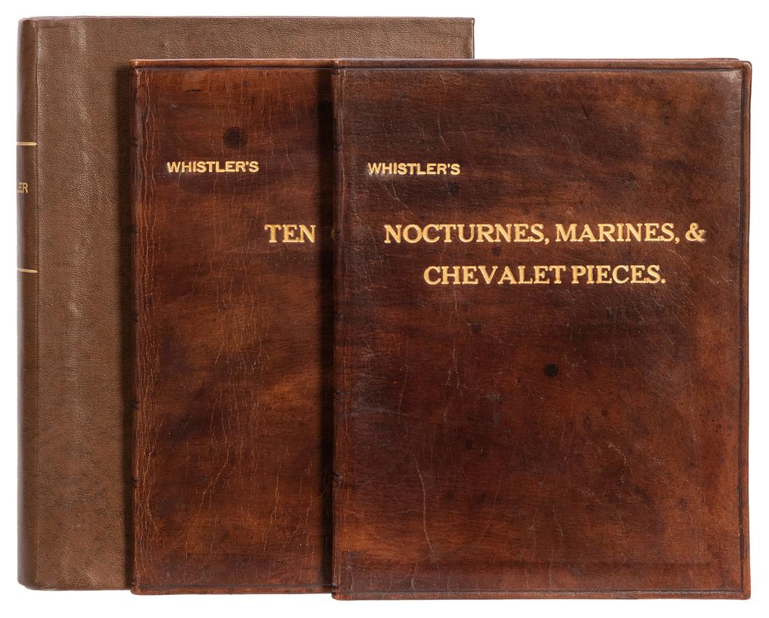 WHISTLER, James McNeil (1834–1903). Two Titles: 1. Ten: WHISTLER, James McNeil (1834–1903). Two Titles: 1. Ten O’clock. –– 2. Nocturnes, Marines, & Chevalet. London: [1. Chatto and Windus], 1888. –– [2. Goupil Gallery, 1