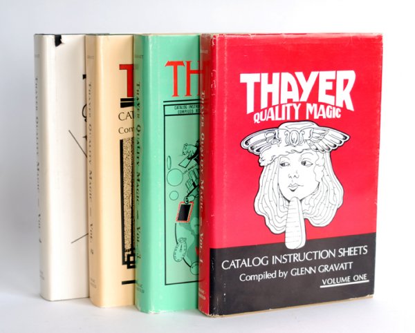 Thayer Catalog Instruction Sheets Vols. 1-4.: Gravatt, Glen (compiler). Thayer Catalog Instruction Sheets Vols. 1-4. Oakland, 1978 -1981. Publisher's cloth with jackets, illustrated. 8vo. Good condition.